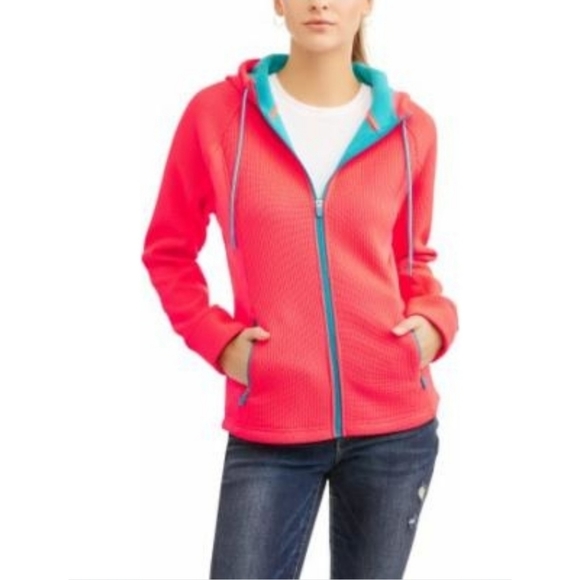 Swiss Tech Jackets & Blazers - SWISS TECH WAFFLE KNIT TECH FLEECE HOOD JACKET